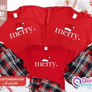 Pijamas navideños familiares a juego: pijama de tartán rojo
