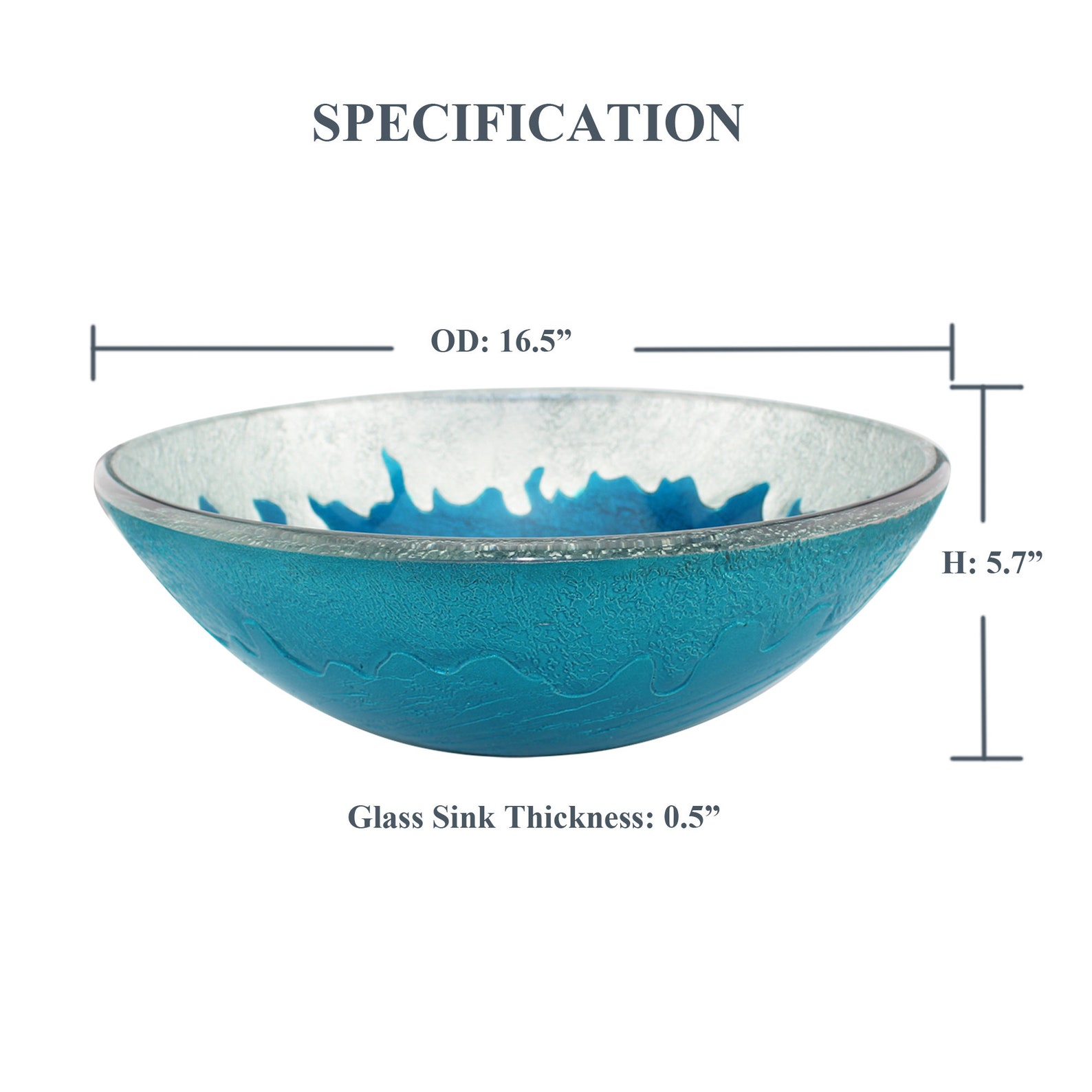 Contemporary Tempered Glass Vessel Sink Top Mounted Bathroom Etsy