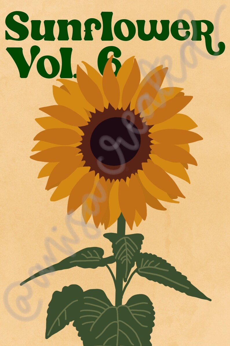 Sunflower Vol. 6 Harry Styles Poster Etsy
