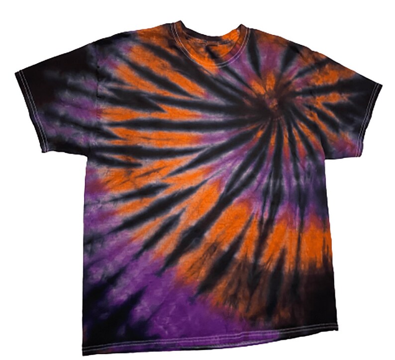 Tie Dyed Purple, Orange, and Black T Shirt - Etsy