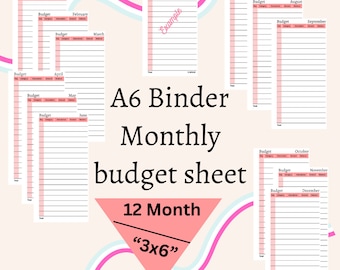 A6 Monatsbudgetplaner