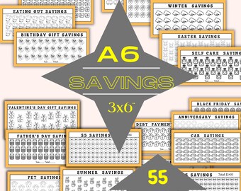 A6 Spar-Challenge, 55-Seiter Budget Tracker (PDF)