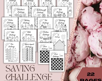 A4 Spar-Challenge-Tracker, Budget druckbar (PDF)