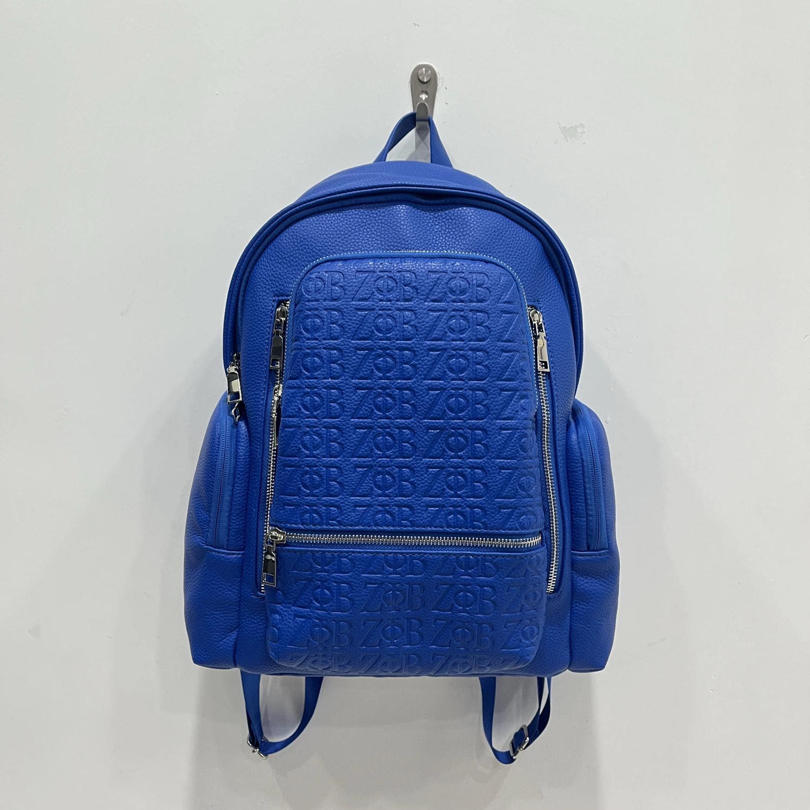 Teal Floral Embossed Backpack “SALE” Artisan Backpacks, Slings & Belt Bags | Anuschka Bags main image 4