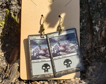 Magicthe Gathering Card Earrings- Basic Lands