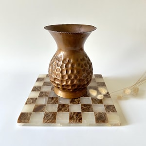 Vintage Mid Century hammered copper vase | Boho Chic Home Decor