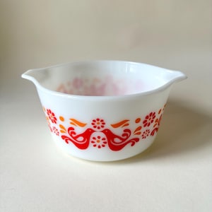 Rare Pyrex Friendship Casserole 473 Orange and red Cinderella Pyrex Casserole Friendship bowl | 470-C Vintage Pyrex