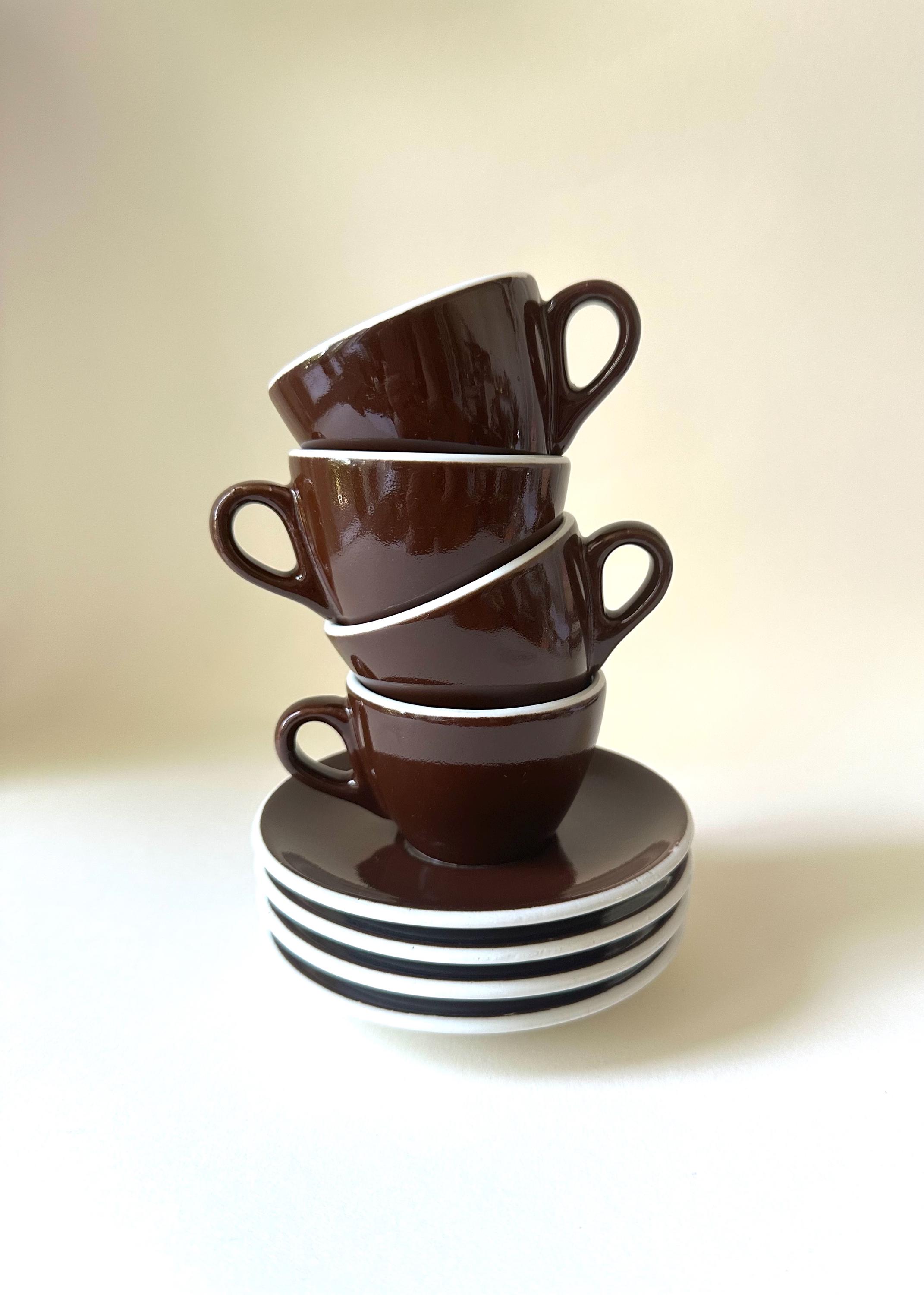 ヴィンテージ イタリア製 磁器 チョコレートブラウン エスプレッソ