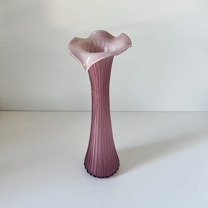 Vintage Hand Blown Lavender Jack in The Pulpit Glass Bud Vase | Art Studio Glass | Home Decoration