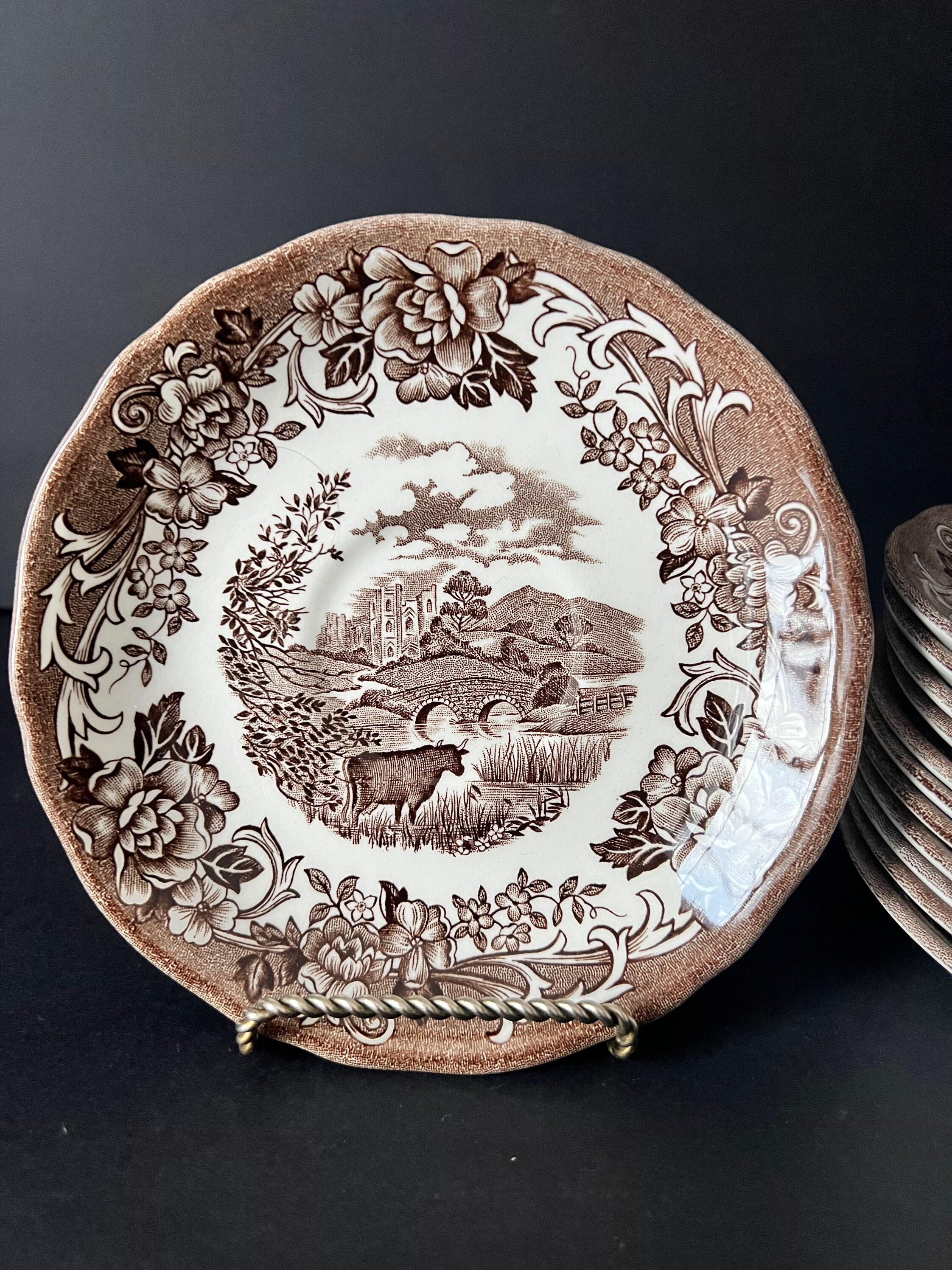 1970s J&G Meakin Romantic England Ironstone Saucers - Etsy Canada