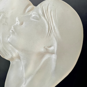 Rare Frosted Lucite Figures Embracing Sculpture by Austin Productions c. From the 1980’s | MCM Home Deco Style | Art Deco | Art Glass