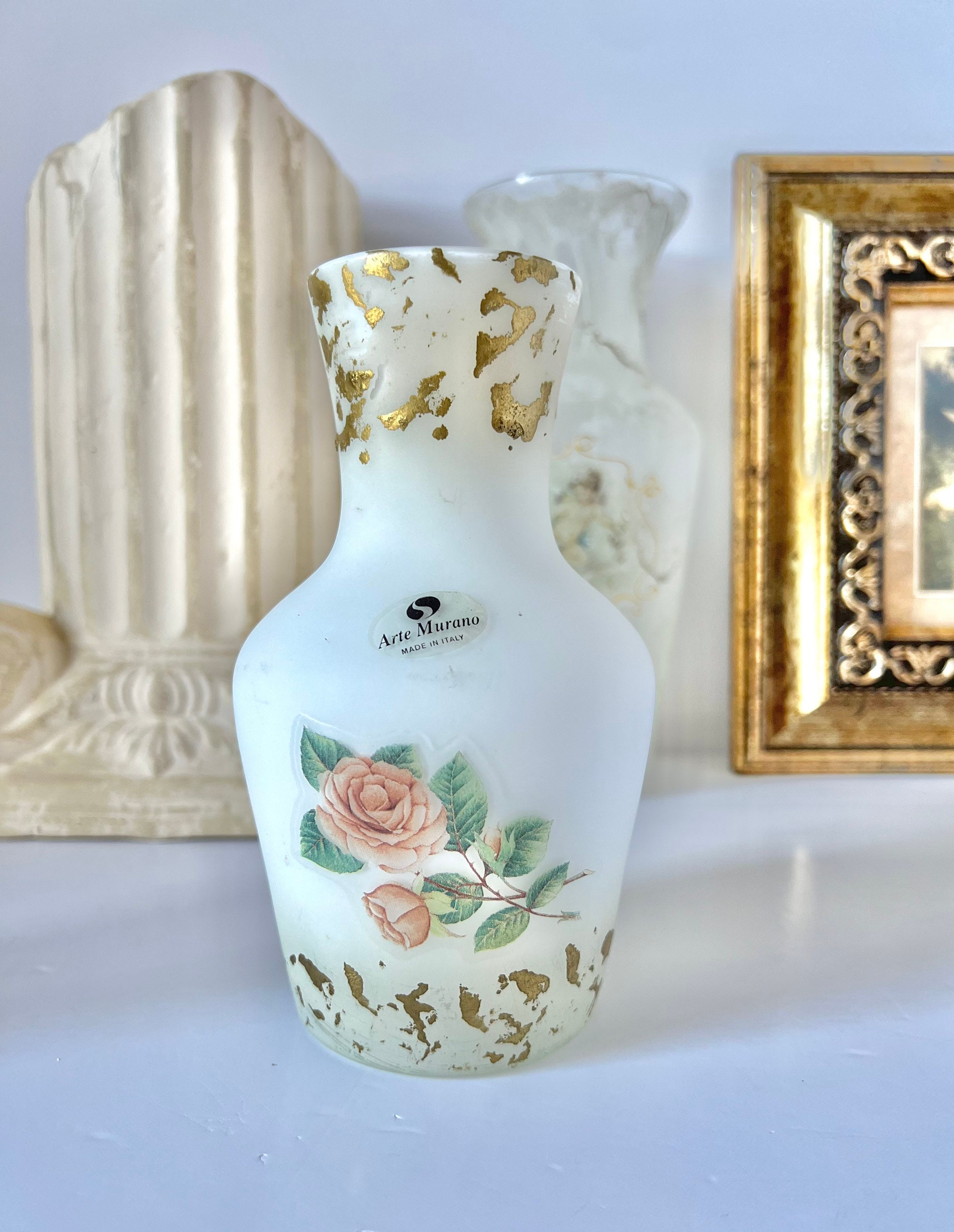 ♦︎イタリアVEART MURANO ♦︎フラワーベース ヴィンテージ