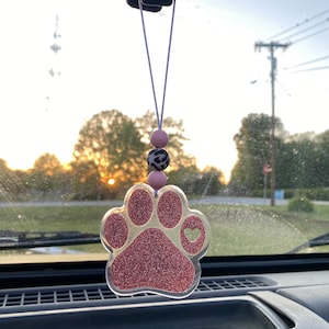 Paw Print Car Charm