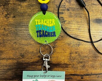 Groovy Teacher Lanyard