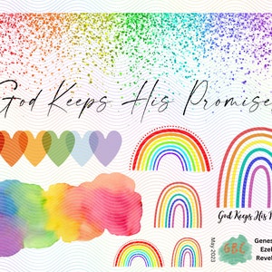 Rainbow {God Keeps His Promises} Bible Journaling Printable - Digital File