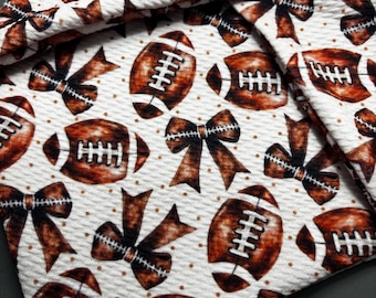 Footballs & Bows Snap On Dog Bandana