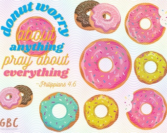 Donut Worry Bible Journaling Printable - Digital File