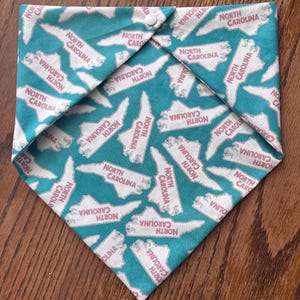 North Carolina Snap On Dog Bandana image 1