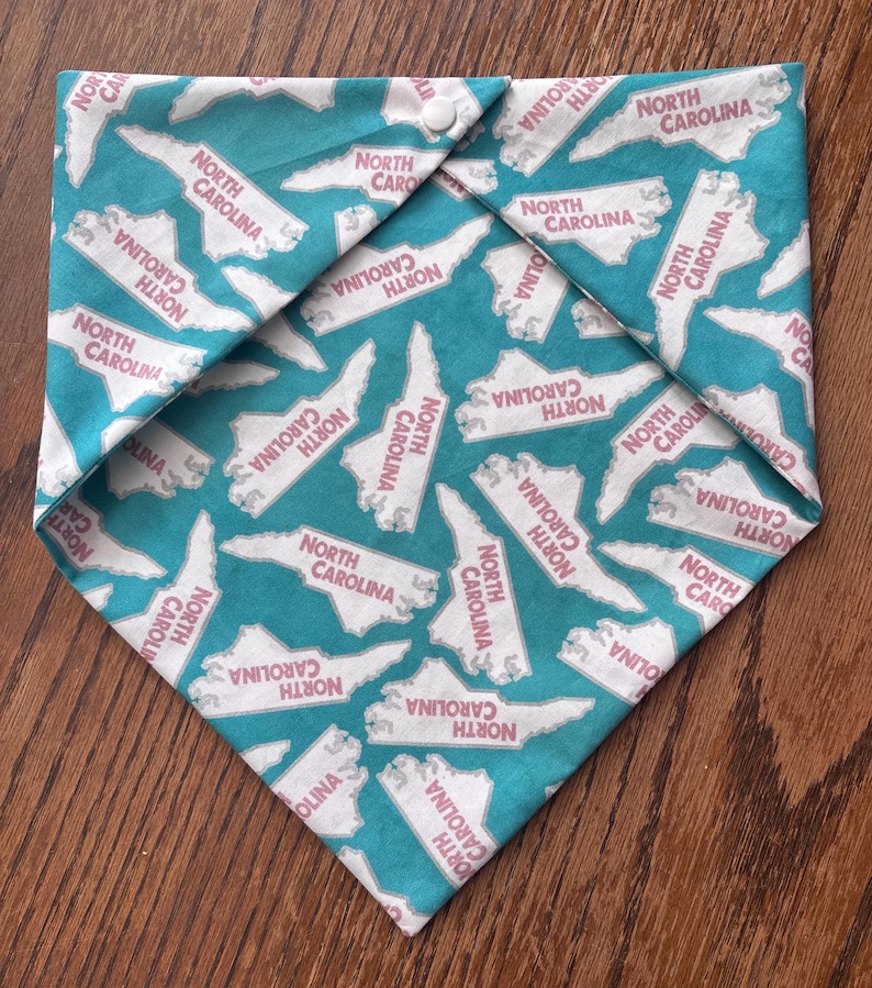 North Carolina Snap On Dog Bandana image 1