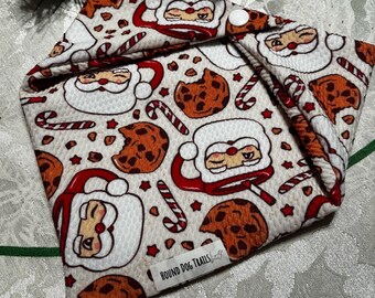 Pañuelo para perro con cierre a presión "Leche y galletas para Papá Noel"