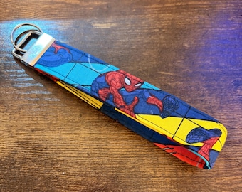 Spider Man {Marvel} Fabric Keychain | Wristlet | Key Fob
