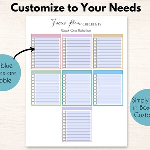 Editable Bi-weekly Cleaning Schedule Printable With Cleaning Checklist for Each Room - Etsy