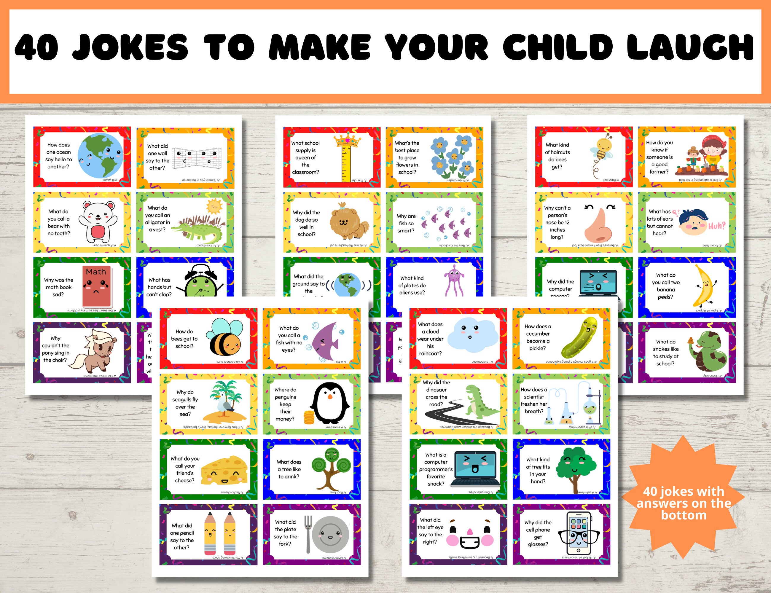 Printable Lunch Box Jokes for Kids | Lunchbox Notes - Etsy
