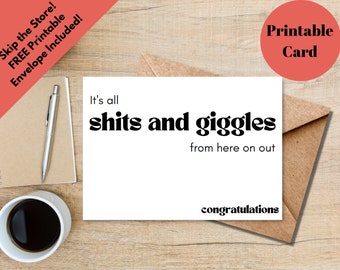 Funny Baby Card | Digital Download Card | Congratulations baby card printable | Funny Baby Card | Pregnancy Card | Baby Shower Card