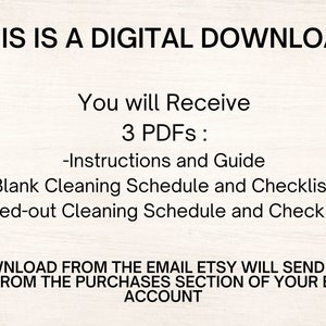 Editable Bi-weekly Cleaning Schedule Printable With Cleaning Checklist for Each Room - Etsy