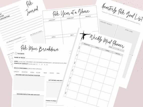 Pole Fitness Planner