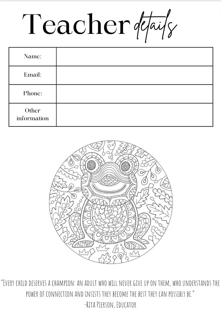 Printable Teacher Planner Printable Homeschool Planner Printable School ...