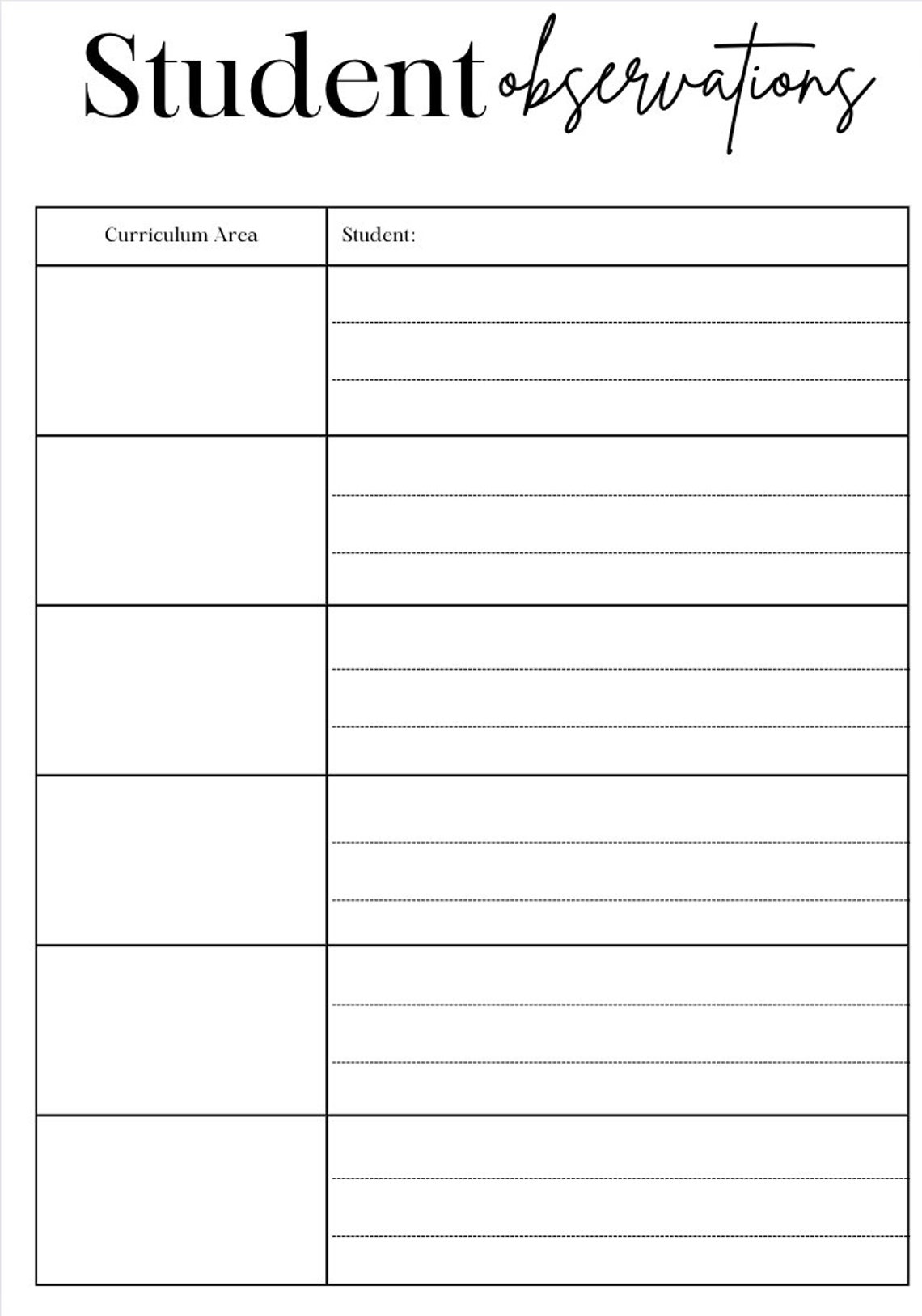 Printable Teacher Planner Printable Homeschool Planner Printable School