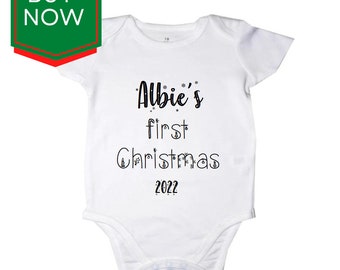 Body navideño personalizado para primera Navidad / Body navideño / Mono navideño / Primera Navidad del bebé