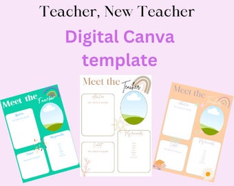 Conoce al maestro, Todo sobre el maestro, Maestro nuevo, Conoce al maestro editable, Plantilla editable Todo sobre el maestro