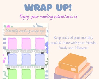 Plantilla de resumen de lectura mensual / Reseña de libros para Instagram