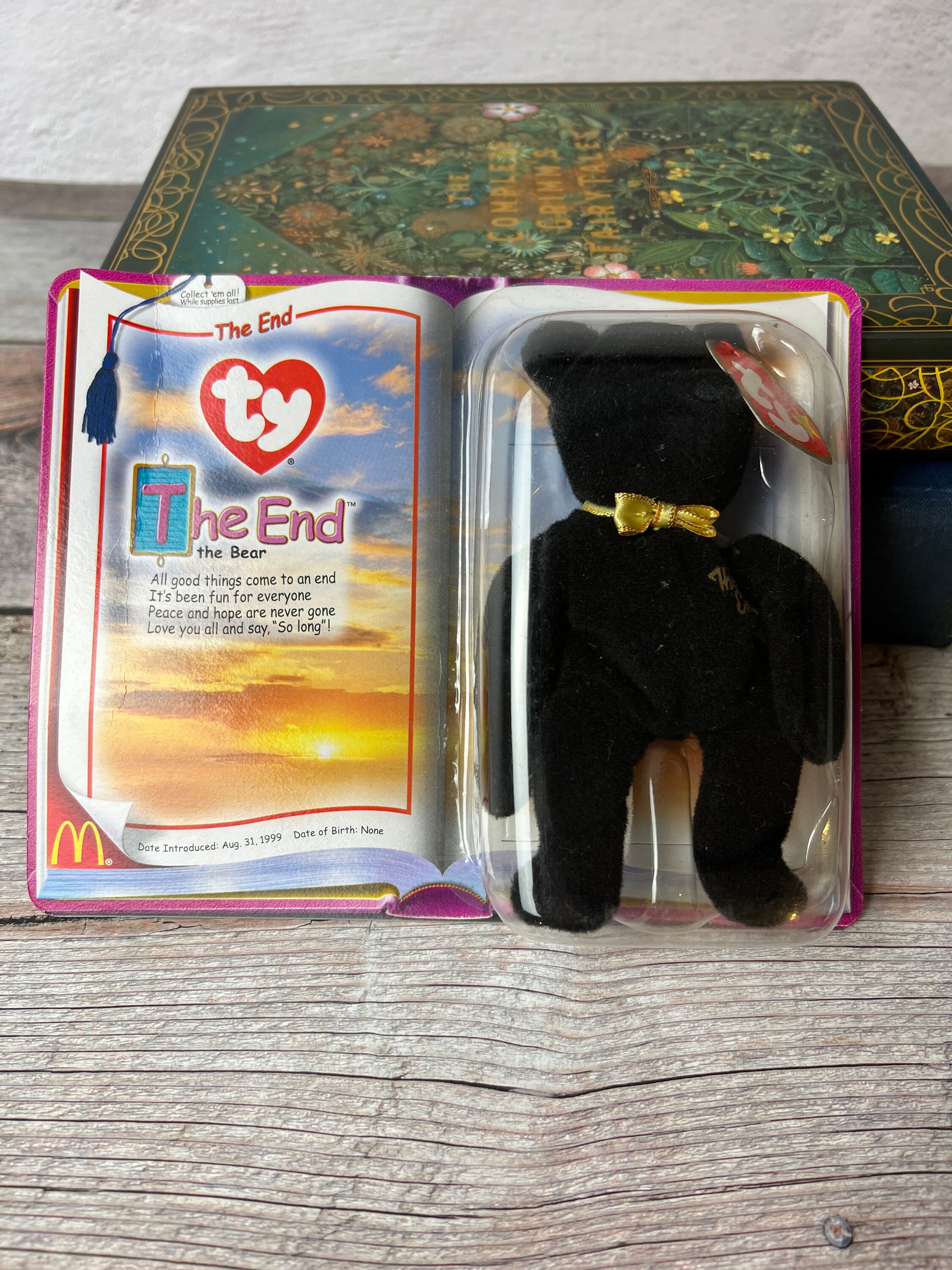 Mcdonalds Ty the End Black Bear Beanie Baby Etsy UK