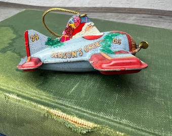 Hallmark 1993 Metal Airplane Christmas Ornament