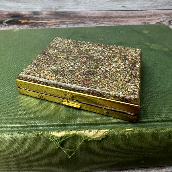 Vintage 1950’s Resin and Brass Compact