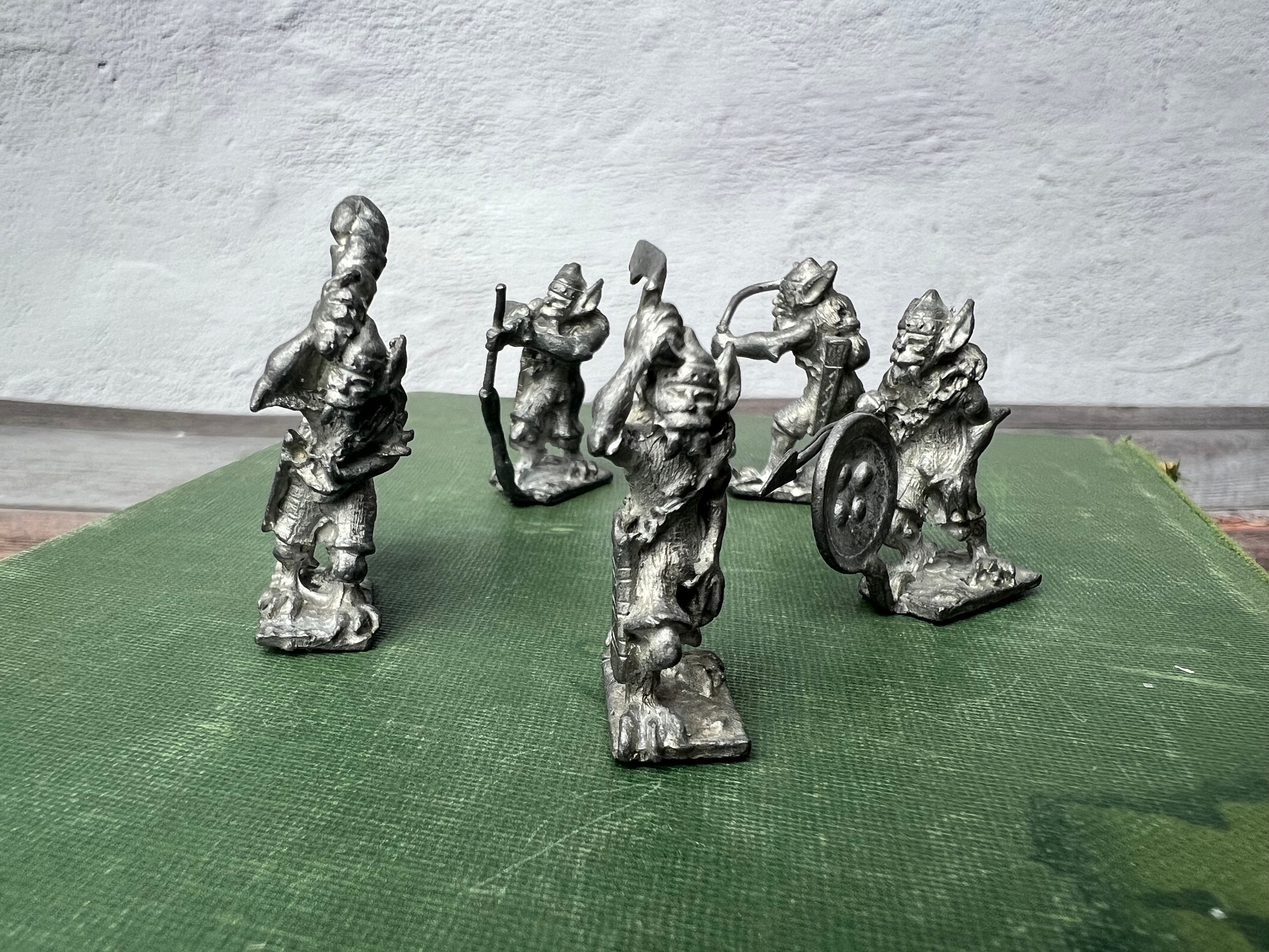 Set of 5 Vintage Pewter Orc DND Characters Etsy