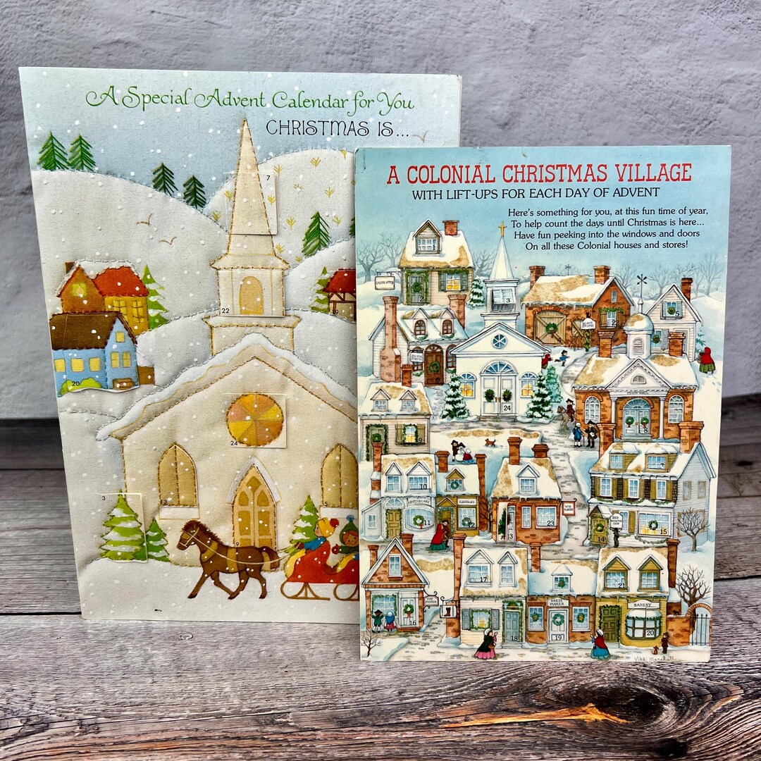 Vintage Hallmark Advent Calendars, Retro Holiday Decor Etsy