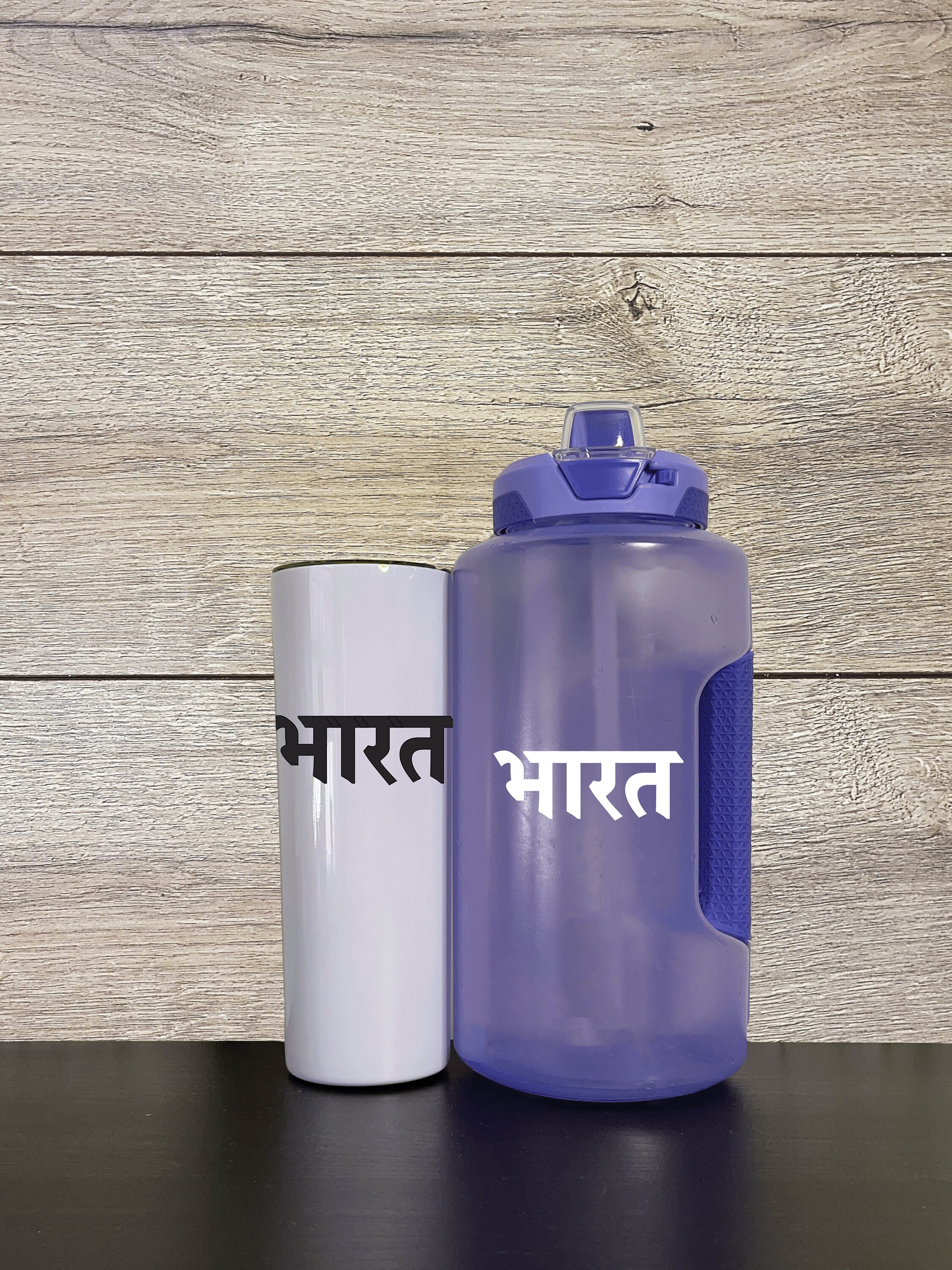 Hindi Decal India bharat, Custom Vinyl Decal for Journals, Water