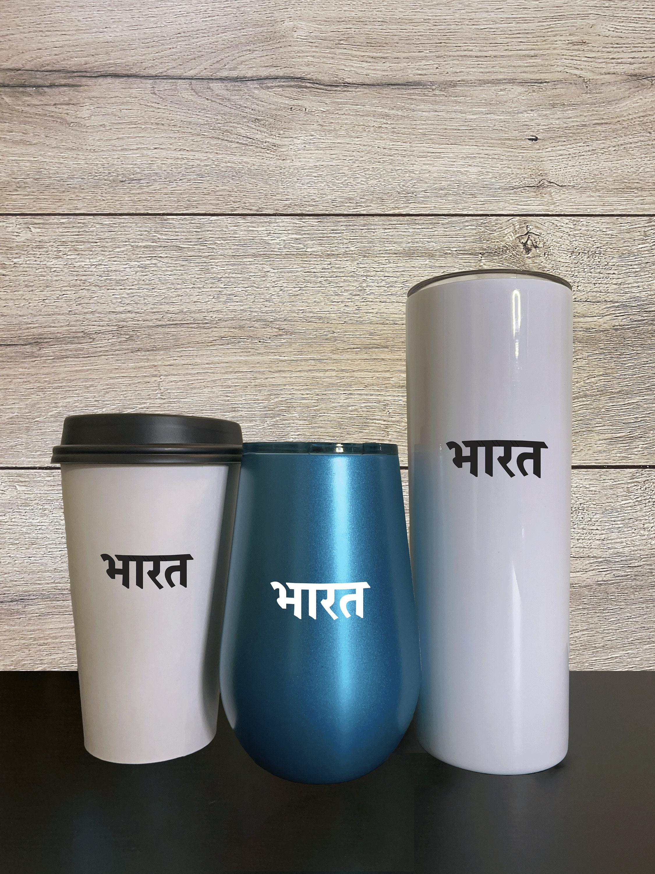 Hindi Decal India bharat, Custom Vinyl Decal for Journals, Water