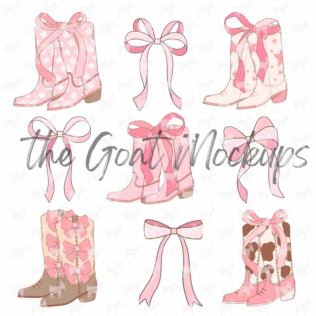 Coquette Bow, Howdy, Cowgirl Boot, Howdy Valentine's Day, Western Girl