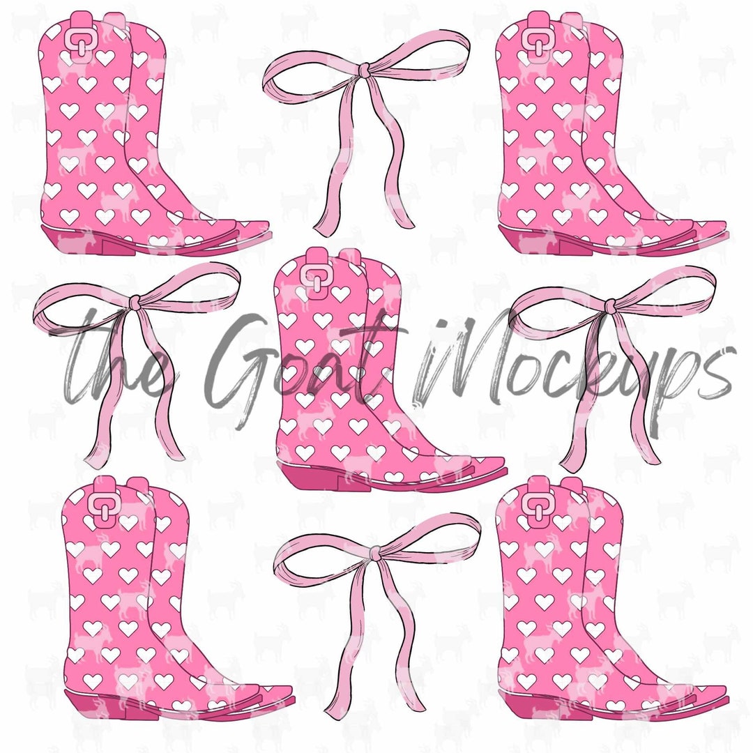 Coquette Bow, Howdy, Cowgirl Boot, Howdy Valentine's Day, Western Girl