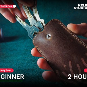 Key Case  PDF Pattern | DIY | template | leathercraft | handmade | tutorial video