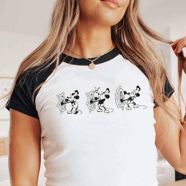 Steamboat Willie Crop top, Disney Inspired crop top, Disney parks shirt, Disney world crop top, Disney world shirt for teens