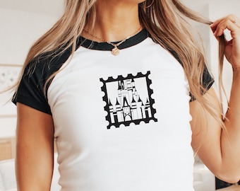 Magical Stamps crop top, theme park inspired top, magic Crop top, theme park Crop top,