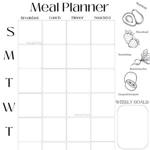 Grace Meal Planner (white)