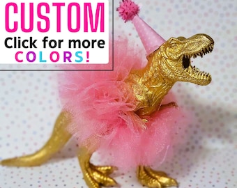 CUSTOM GOLD Dinosaur for birthday~decorations~cake topper~girl dinosaur birthday party (Single and Multi Dinosaur)