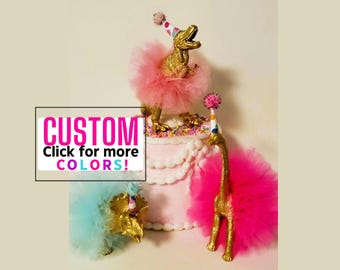 Smash Cake Custom Gold Party Dinosaur (Petite)